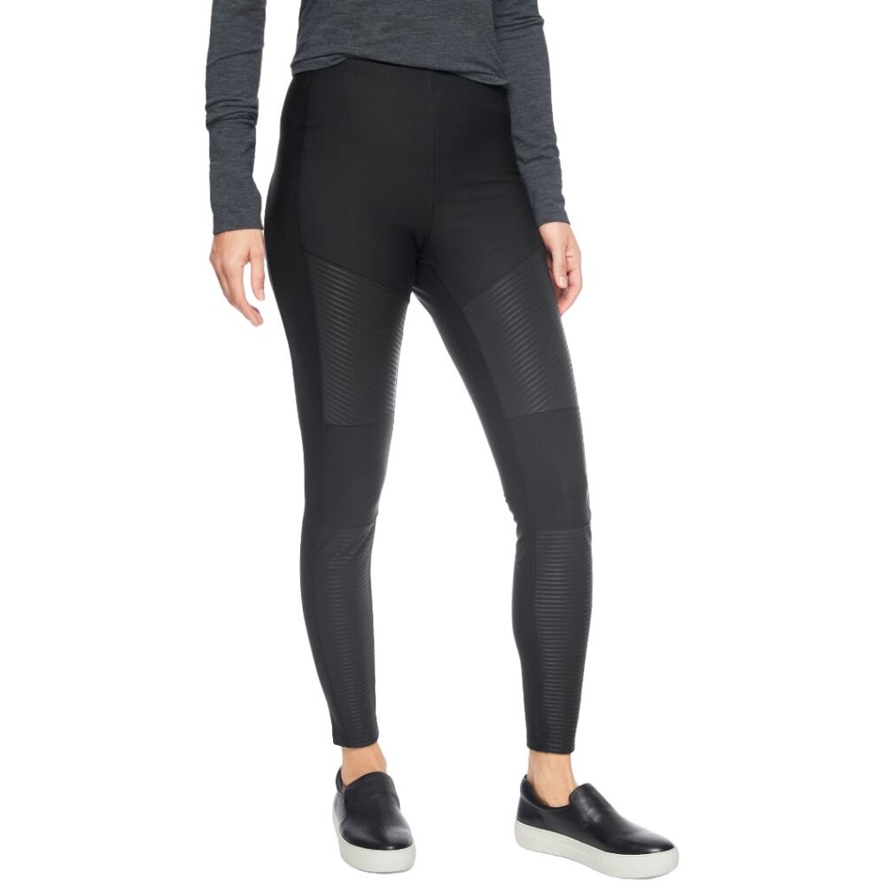 Athleta Black Madison Moto Tight Legging Athleisure Biker Gym